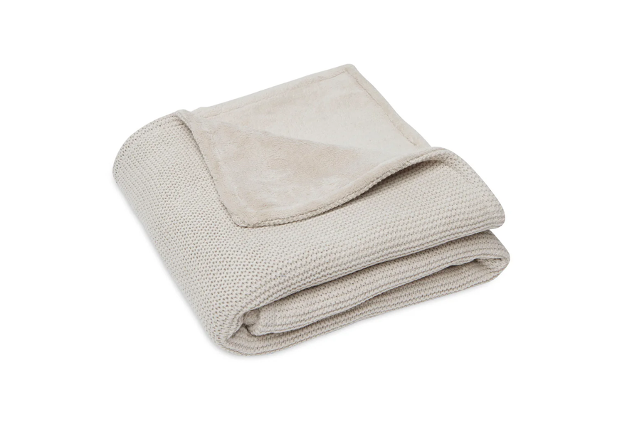 Детское вязаное одеяло Basic Knit/Fleece от Jollein 75&times;100 см, Нуга 517-511-65360 фото