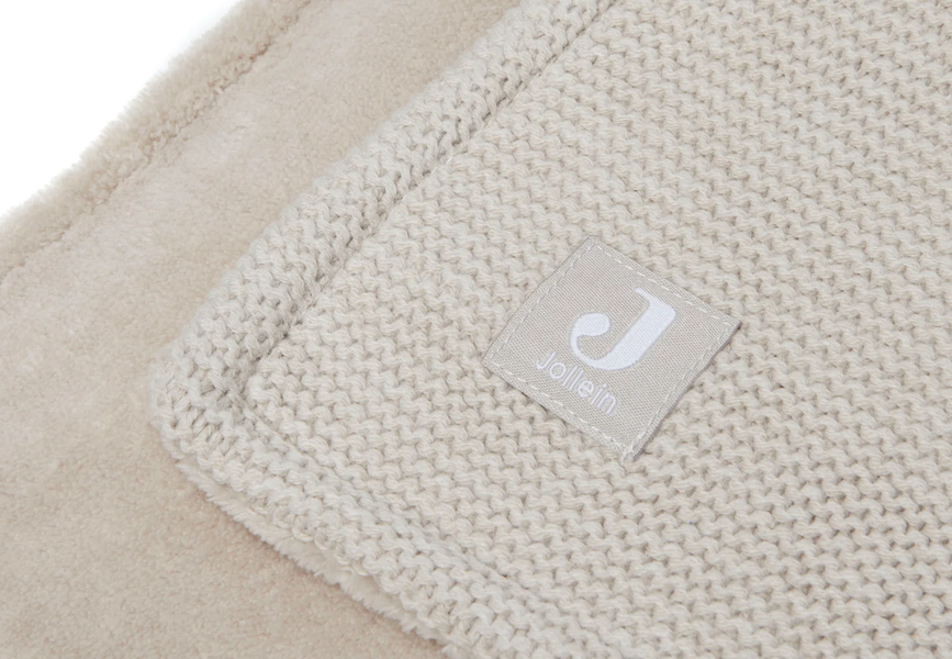 Детское вязаное одеяло Basic Knit/Fleece от Jollein 75&times;100 см, Нуга 517-511-65360 фото