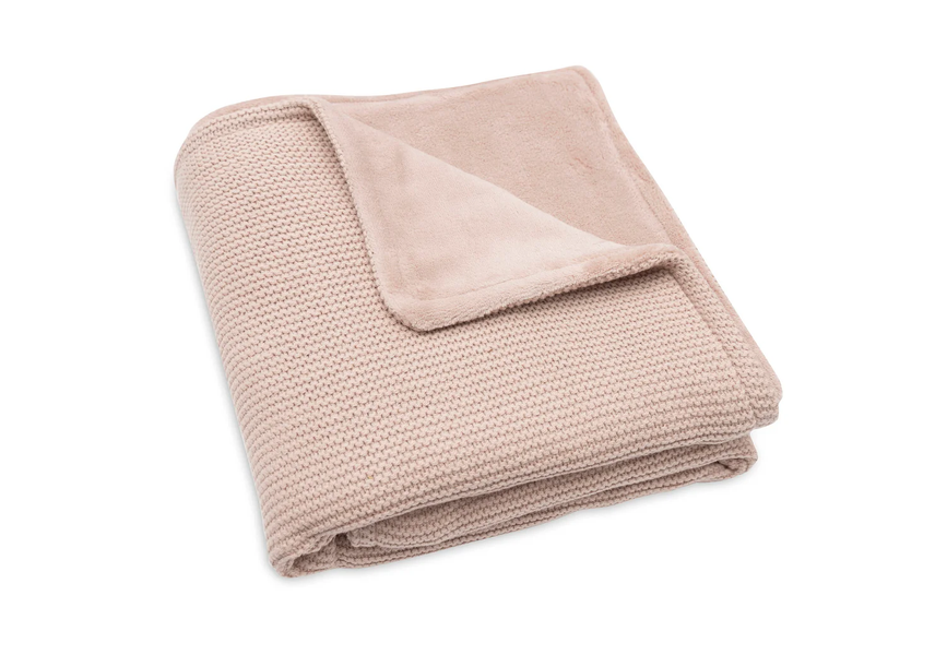 Дитяча в&rsquo;язана ковдра Basic Knit/Fleece від Jollein 75&times;100 см, Дика троянда 517-511-67068 фото