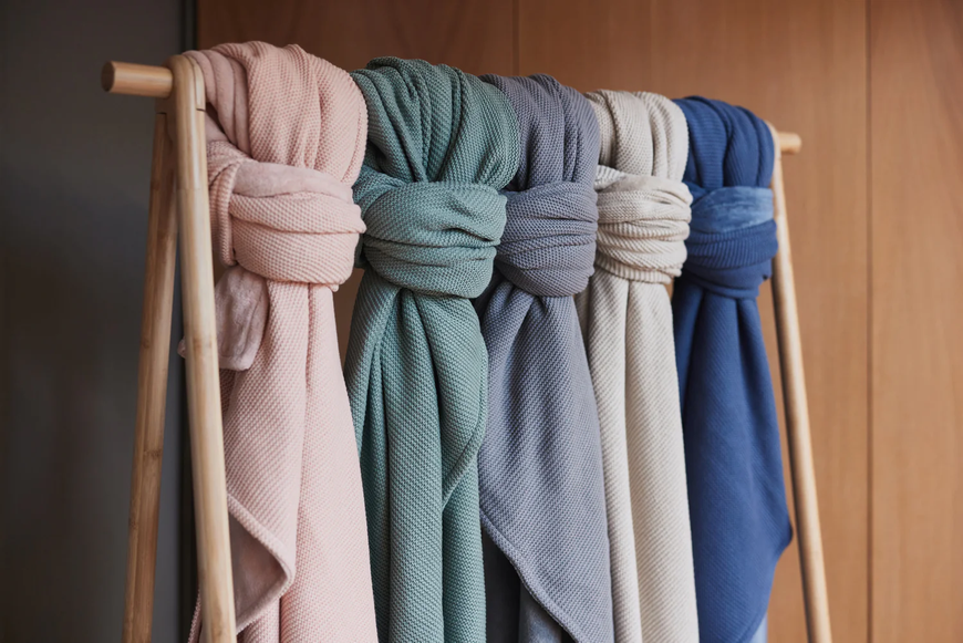 Дитяча в&rsquo;язана ковдра Basic Knit/Fleece від Jollein 75&times;100 см, Дика троянда 517-511-67068 фото