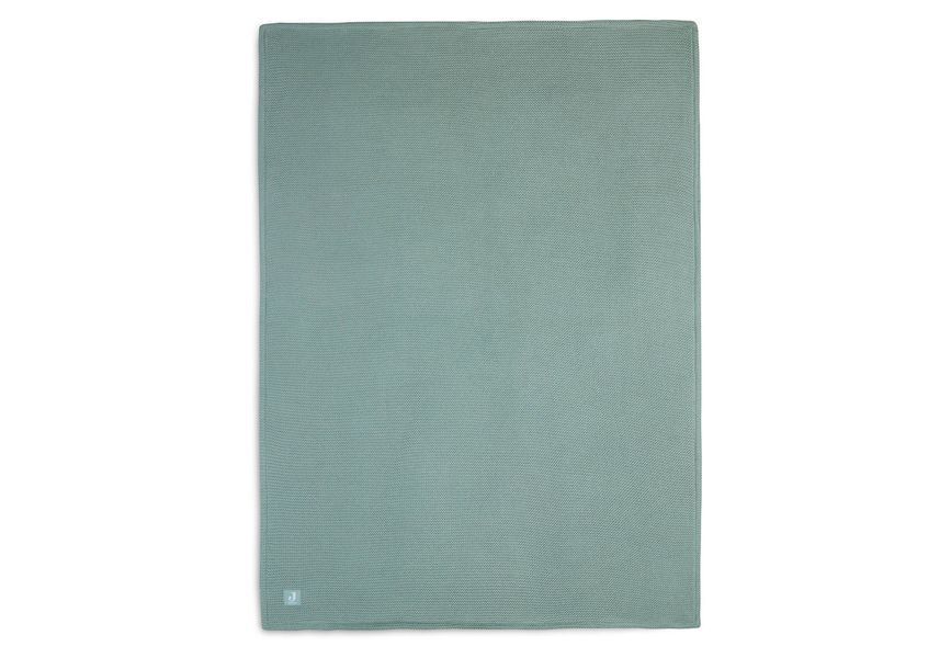 Детское вязаное одеяло Basic Knit/Fleece от Jollein 75&times;100 см, Лесная зелень 517-511-65219 фото