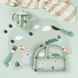 Тарелка силиконовая секционная на присоске Stick&Stay Playground от Done by deer, Зеленая 1769623 фото 3