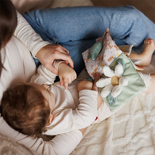 М'яка розвиваюча книжка на коляску від Babyono, Корівка Бінго 1690 фото