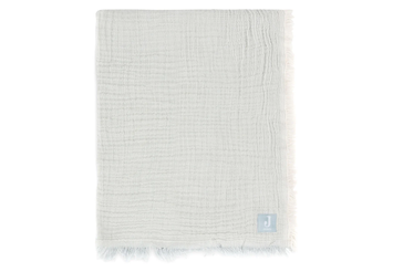 Дитячий мусліновий плед Fringe Stripe від Jollein 75&times;100 см, Морський зелений, GOTS 516-511-68088 фото