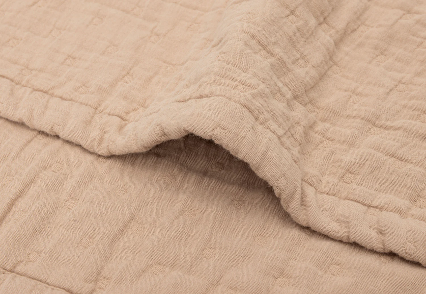 Детское муслиновое одеяло Jacquard от Jollein 100&times;150 см, Бисквит, GOTS 521-511-68089 фото