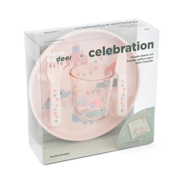 Набор посуды Celebration от Done by deer (4 предмета), Розовый 1546101 фото