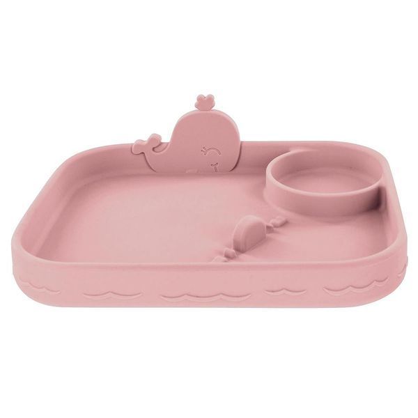 Тарілка силіконова з китом від Nuby, Рожева Nuby/pl/pink фото